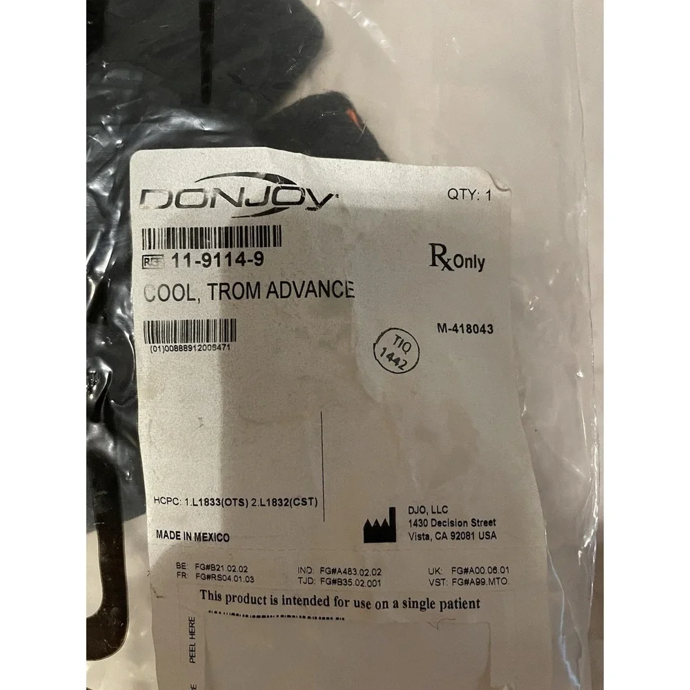 DonJoy 11-9114-9 Cool Trom Advance Knee Brace - One Size Fits Most - With Manual